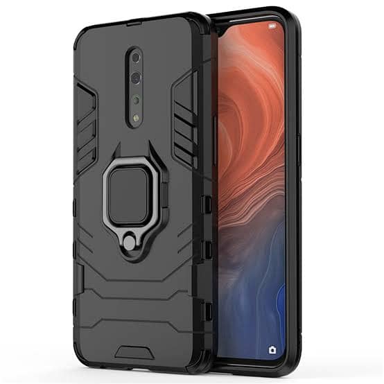 For OPPO Reno Z Case 6.4 Inch Luxury Ring Back Cover Stand Armor Case 0
