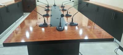Hand Made Conference (Meeting) Table with 10 Table Microphone