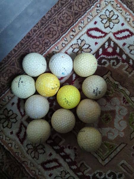 Golf Club (driver and putter) and balls 4