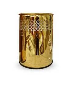 stainless steel golden or ss dustbin
