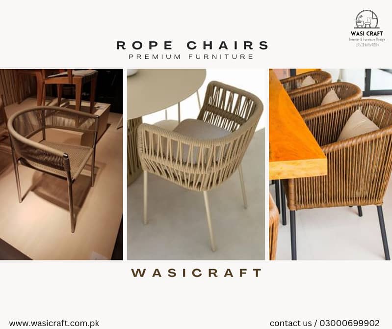 rope chairs/ outdoor rope chairs / rope chairs set / indoor set 15