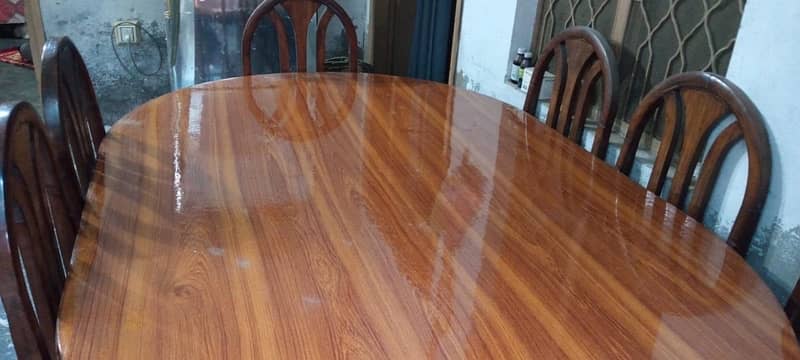 Dining Table (Oval) with 6 chairs 1