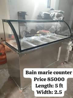 Bain marie counter , Food counter , Display counter, dish washing sink 0