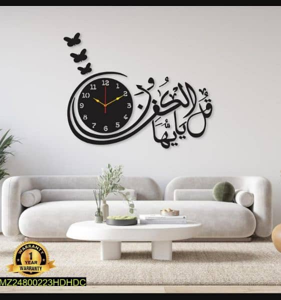 Wall Clock Decorations and Calligraphy 3