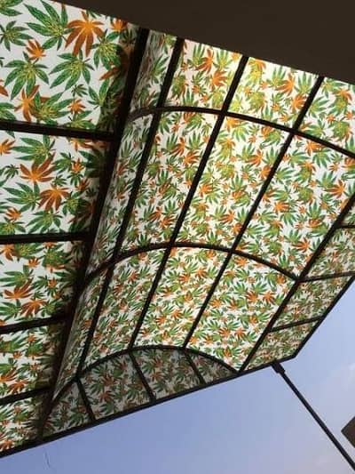 Fiber Glass sheets window and shades iron Grill gate window