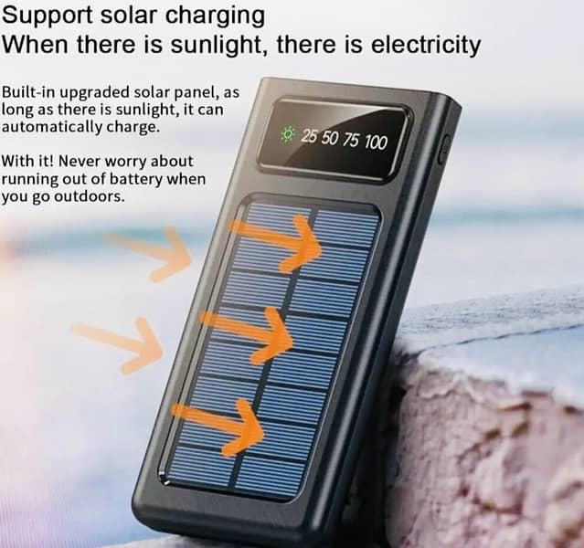 Solar Charger Power Bank 10000 mAh Outdoor Portable Power Bank 3