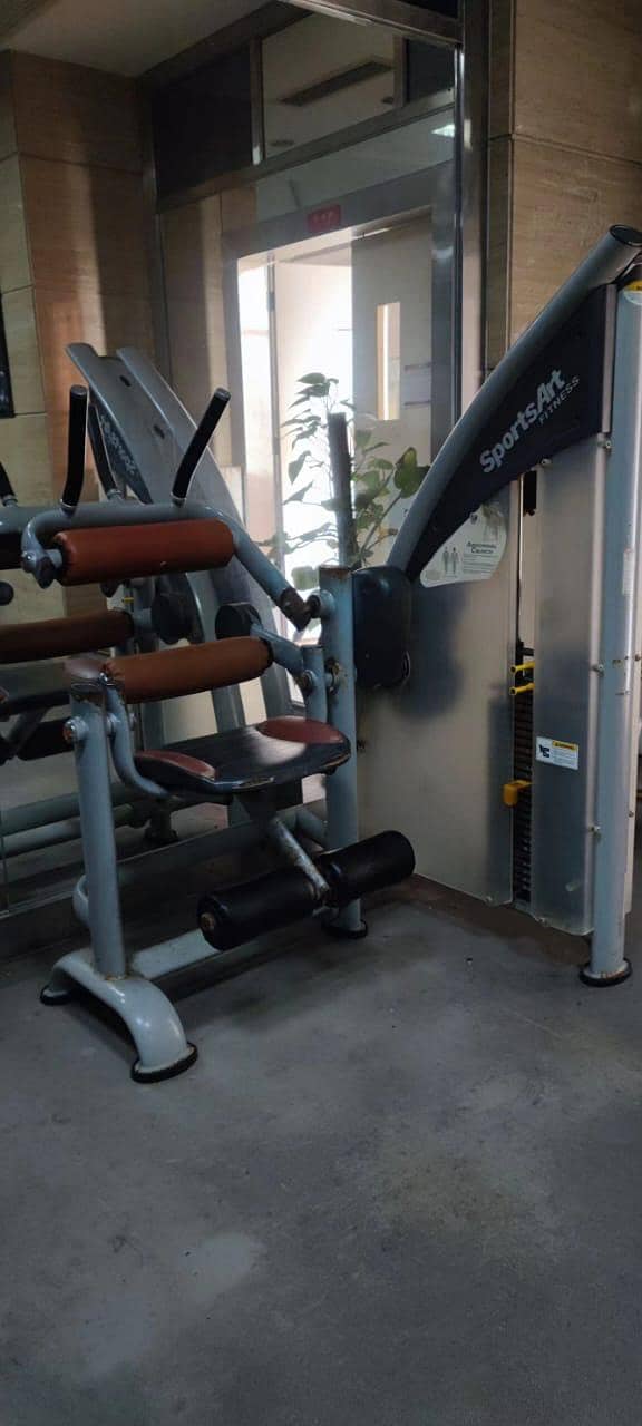 treadmill elliptical dumbbell SPORT ART Commercial gym setup bench rod 5