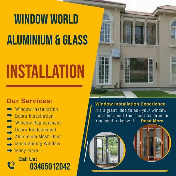 Aluminium Window - Upvc Window Door partition - slighting Glass work 6