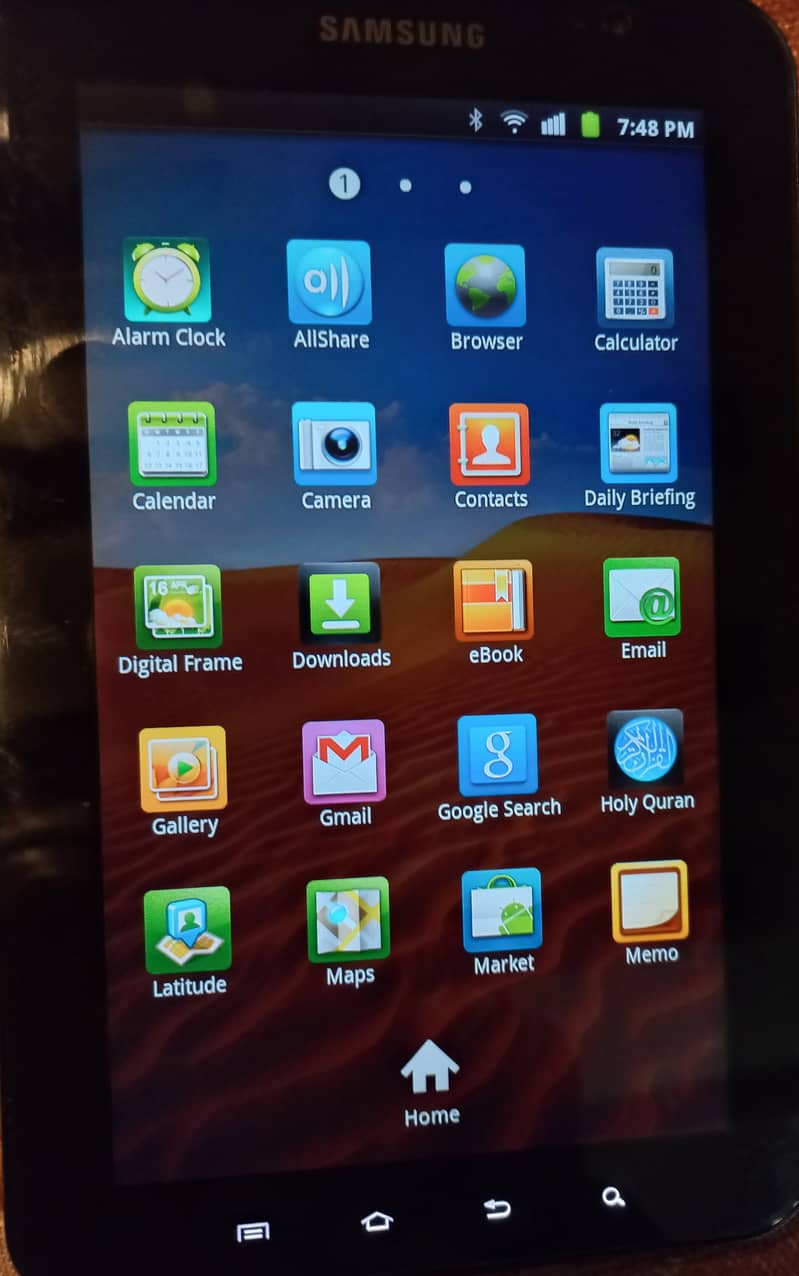 Samsung Galaxy Mobile tablet 16GB + 3G Sim, 7inches screen 3