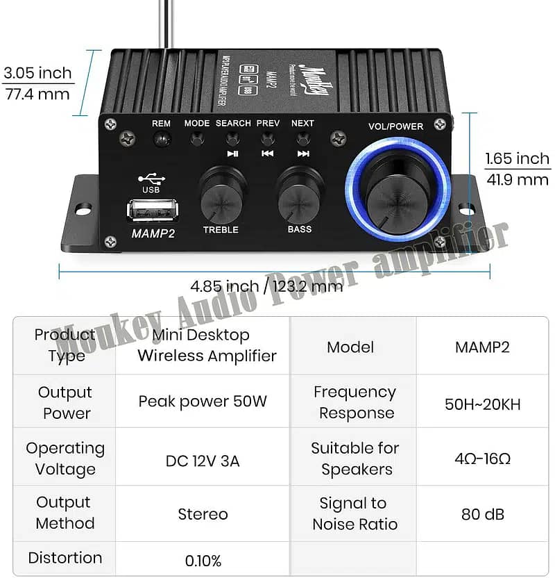 Car Tape | Bluetooth | Amplifier | Mp3  | AUX | Amplifier | FM | 3