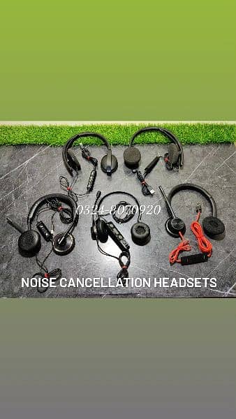 Branded Noise Cancellation Headsets, Jabra Plantronics evolve Logitech 2