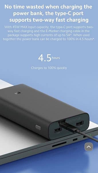 Mi 50w 20000 mAh Fast charging powerbank for laptops/smartphones/tab's 6
