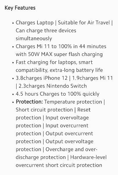 Mi 50w 20000 mAh Fast charging powerbank for laptops/smartphones/tab's 7