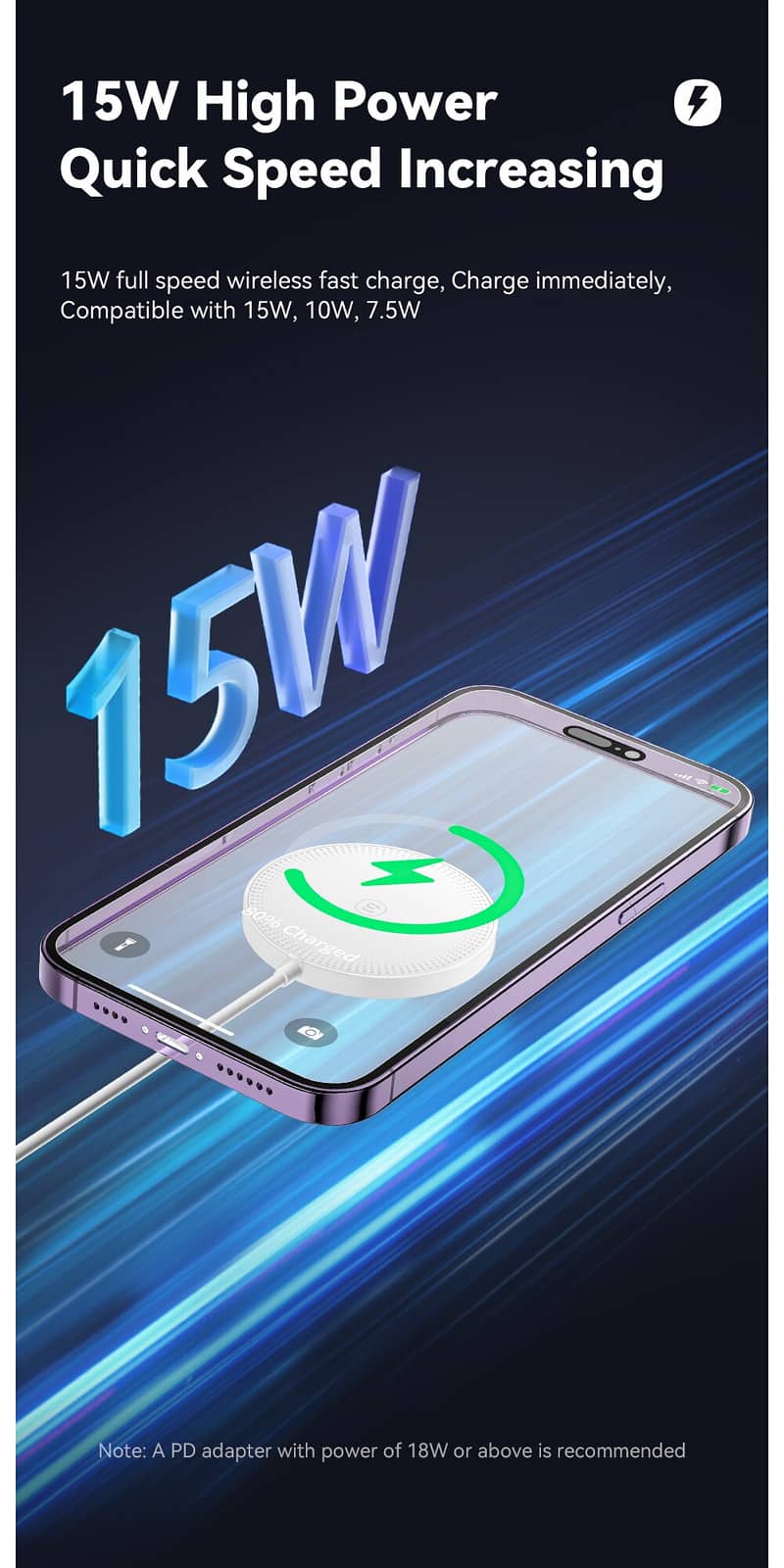 Essager 15W Magnetic Qi Wireless Charger. 3