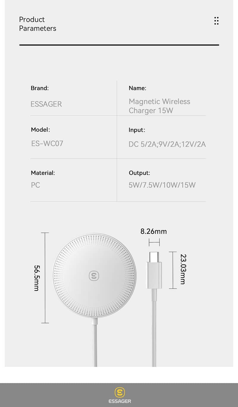 Essager 15W Magnetic Qi Wireless Charger. 11