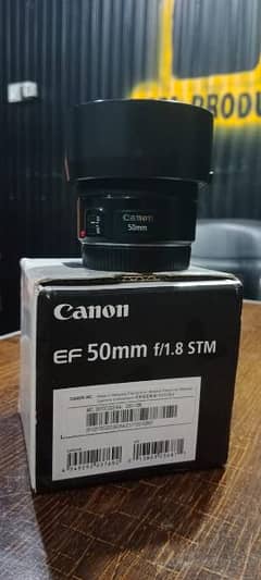 canon 50mm stm 1.8 fresh condition with box