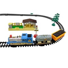 Classical Train Track Play Set With Colorful Station Sounds & Lights