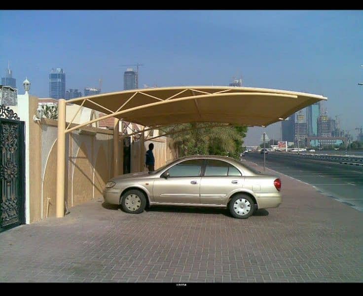 Tensile fabric heat protection  car parking shade 0