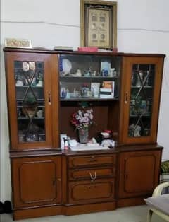 showcase divider cum almirah pure wood selling due to shifting