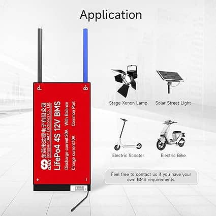 DALY LiFePo4 4S 12V 20A 50A 60A 100A BMS For 12 Volte Battery Pack 0