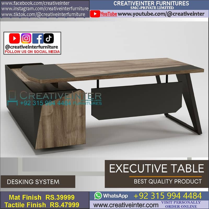 Executive Office Funriture table Workstation Chair Reception CEO Desk 4