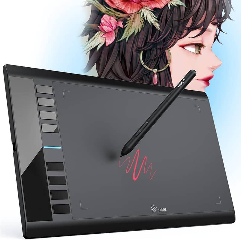 Graphics Drawing Tablet ,10X6 Inches Digital Drawing UGEE M708 WACOM 1