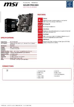 MSI H310M-PRO-VDH LGA 1151 mATX (Intel 8th and 9th Gen suppored)
