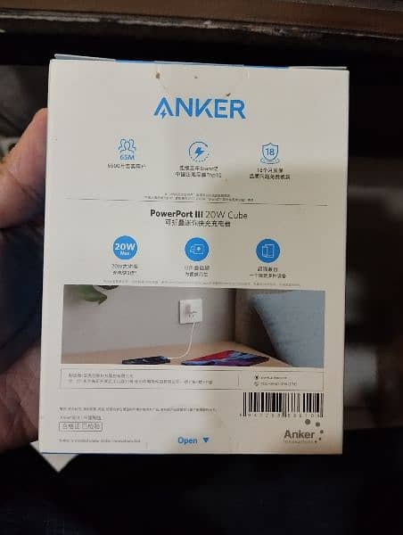 Anker Powerport 3 20w Cube PD USB-C Charger Original Box Packed 1