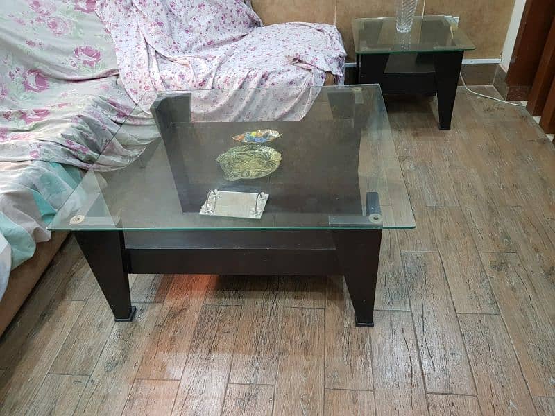 Center Table with 2 side tables Set 0