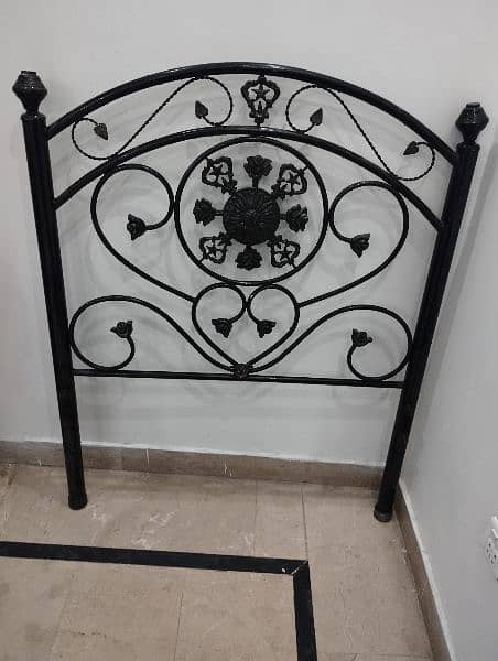 2 Single Iron rod Beds with MoltyFoam Master Spring Mattress 3