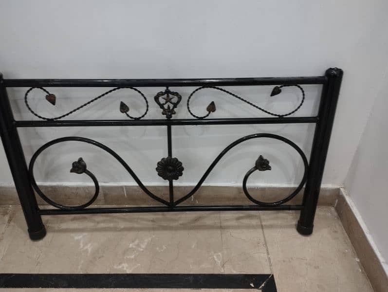 2 Single Iron rod Beds with MoltyFoam Master Spring Mattress 4