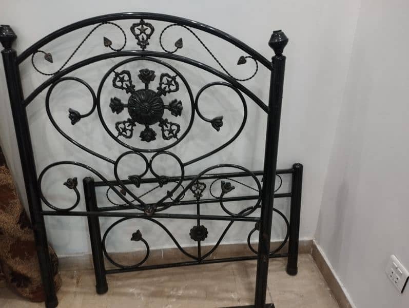 2 Single Iron rod Beds with MoltyFoam Master Spring Mattress 5