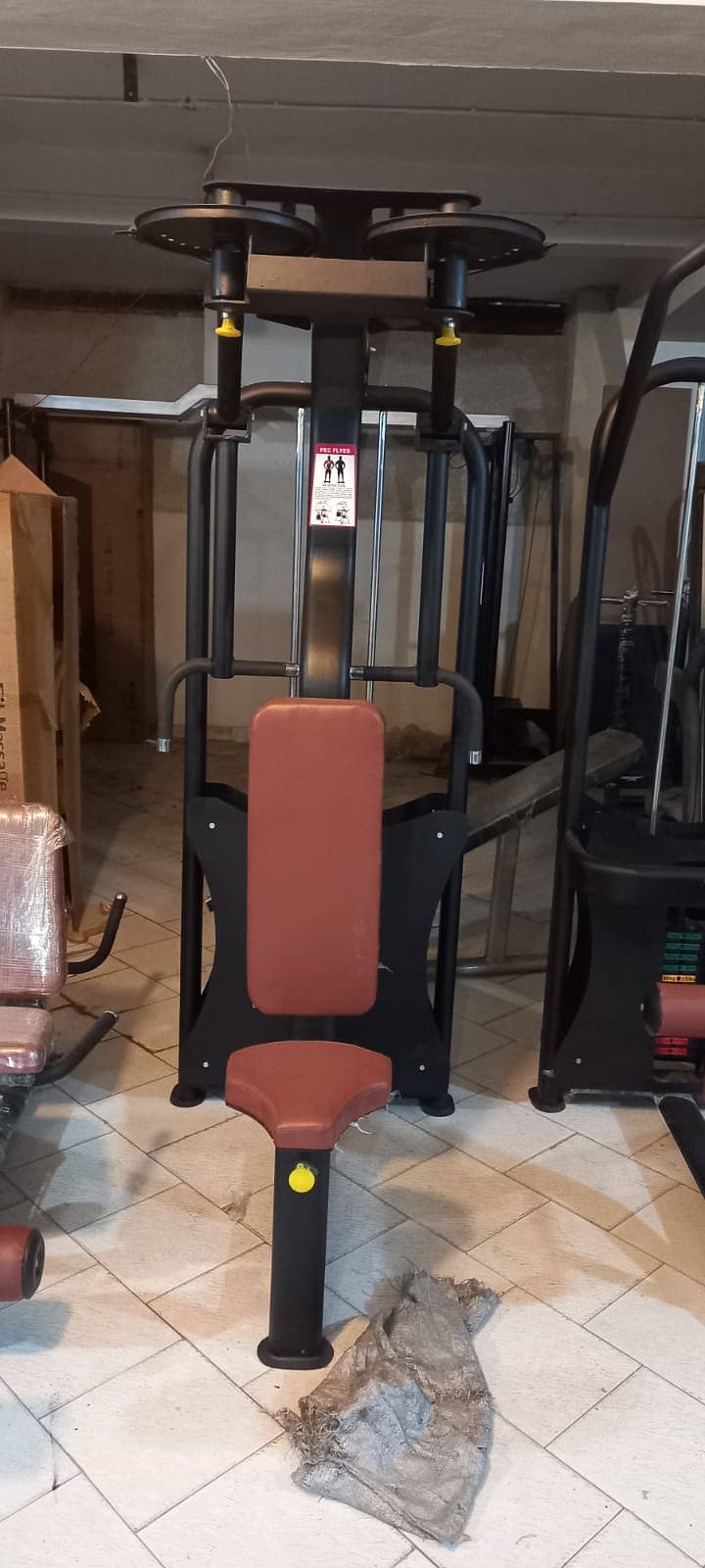 complete gym equipment setup Treadmill Elliptical dumbbell plate rod 12