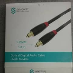 Syncwire Digital Optical Male To Male Audio Cable 5.9 Feet - SWDO069 0