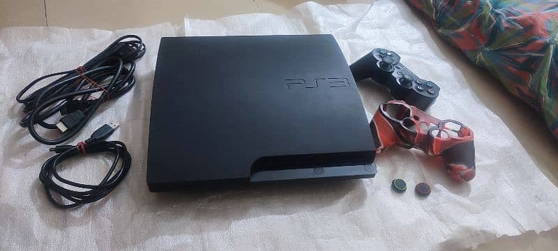 Playstation 3 slim (Jailbreak) carbon black 320 GB storage 1
