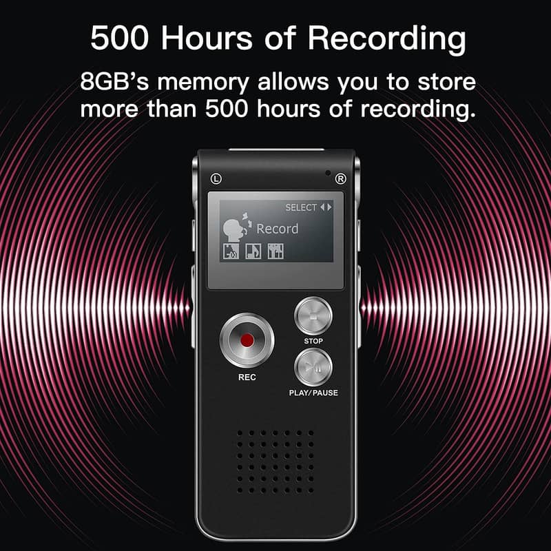 VOICE RECODER 8GB MULTIMEDIA DIGITAL MP3 SOUND PLAY BACK BRAND NEW AVA 5