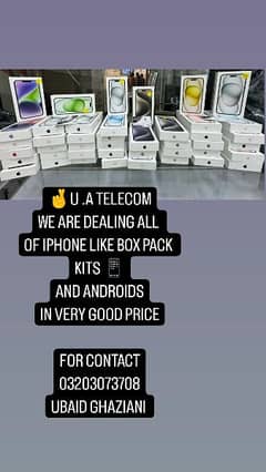 WE HAVE ALL OF IPHONE ANDROID AND USED KITS OF IPHONE AND ANDROID.