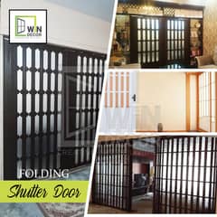 PVC  Folding Shutter Partition Door Ideal for Separate the space Slide