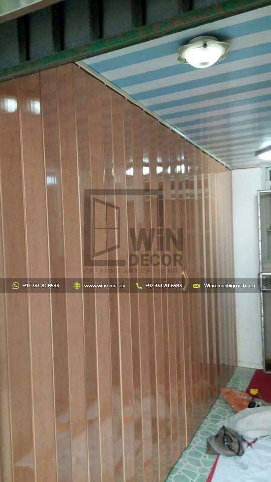 PVC  Folding Shutter Partition Door Ideal for Separate the space Slide 8