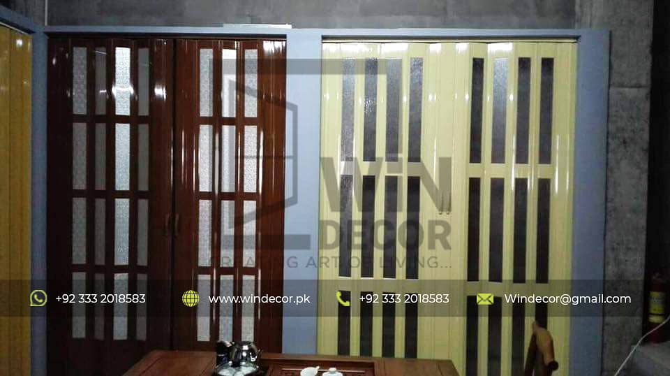 PVC  Folding Shutter Partition Door Ideal for Separate the space Slide 9