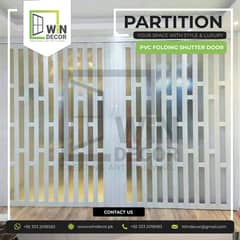 PVC  Folding Shutter Partition Door Ideal for Separate the space Slide