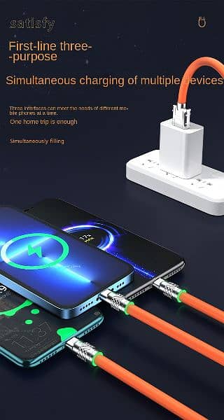 120w 3 in 1 fast charging cable available in wholesale and retail rate 2