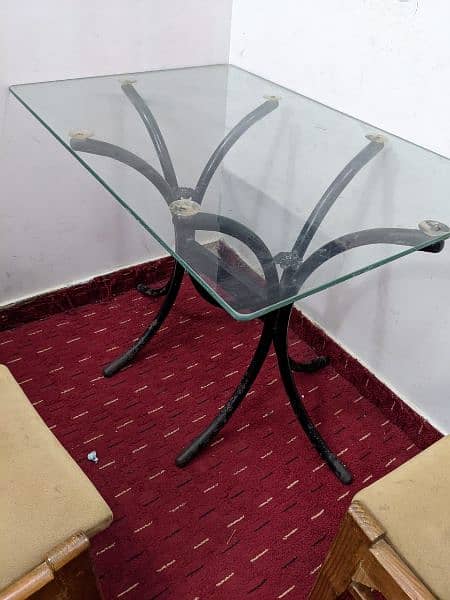 dining table with 3 wood chairs 4