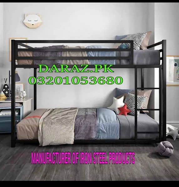 solid iron bunk bed kids lifetime warranty 4