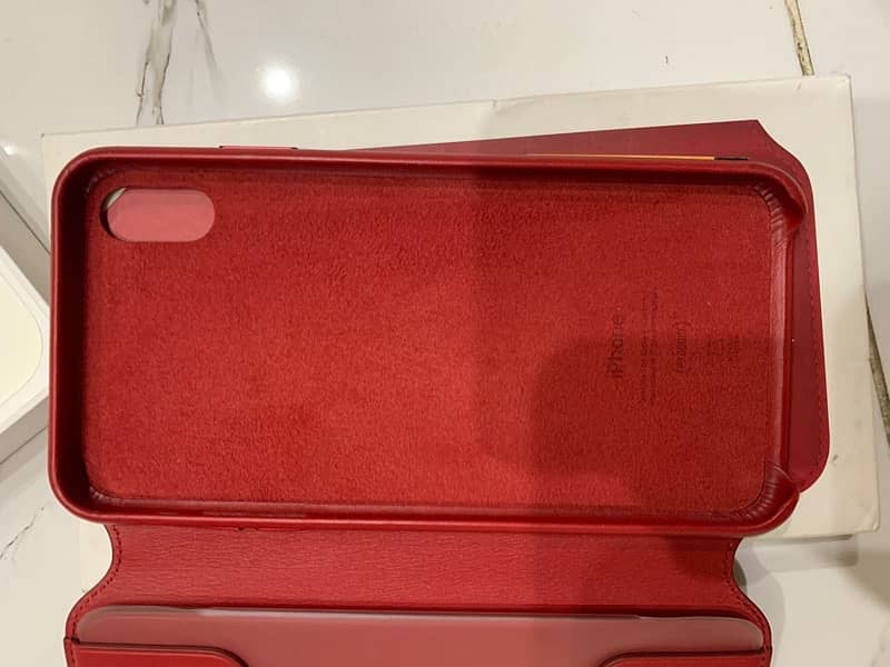 Original Apple Leather Folio Cases for XS MAX |Red & Black| Negotiable 4