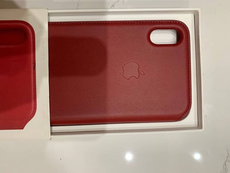 Original Apple Leather Folio Cases for XS MAX |Red & Black| Negotiable 5