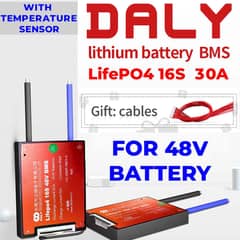 DALY LiFePo4 16S 48V 30A 50A 100A BMS For 48 Volte Battery Pack