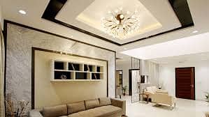 FALSE CEILING / WOOD FLOOR/PVC WALL PANELS/GLASS PARTITION/INTERIOR 8