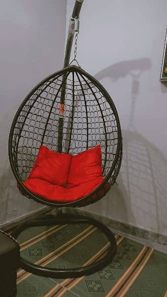 swing chair with cushions 1