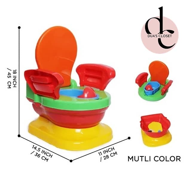 Commode Style Potty Seat Trainer Chair for Toddlers Baby Multicolor 1